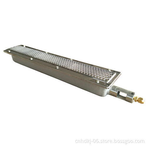 Ceramic infrared gas burner for barbecue oven